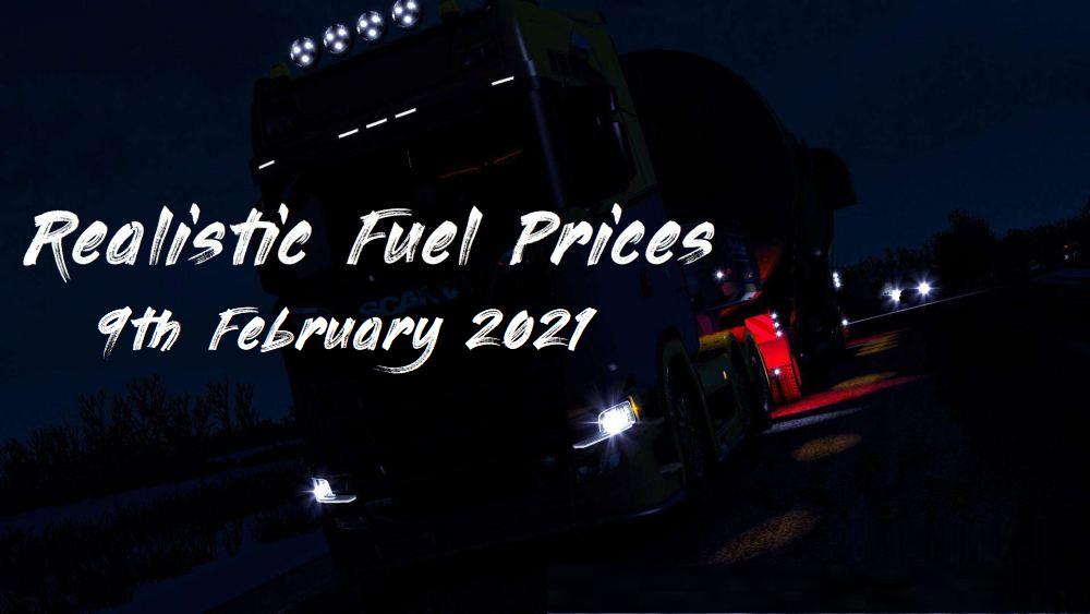 ETS2 - Real Fuel Prices (9th February 2021) V1.0 (1.40.x)