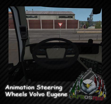 ETS2 - Animation Steering Wheels Volvo Eugene (1.35.X)