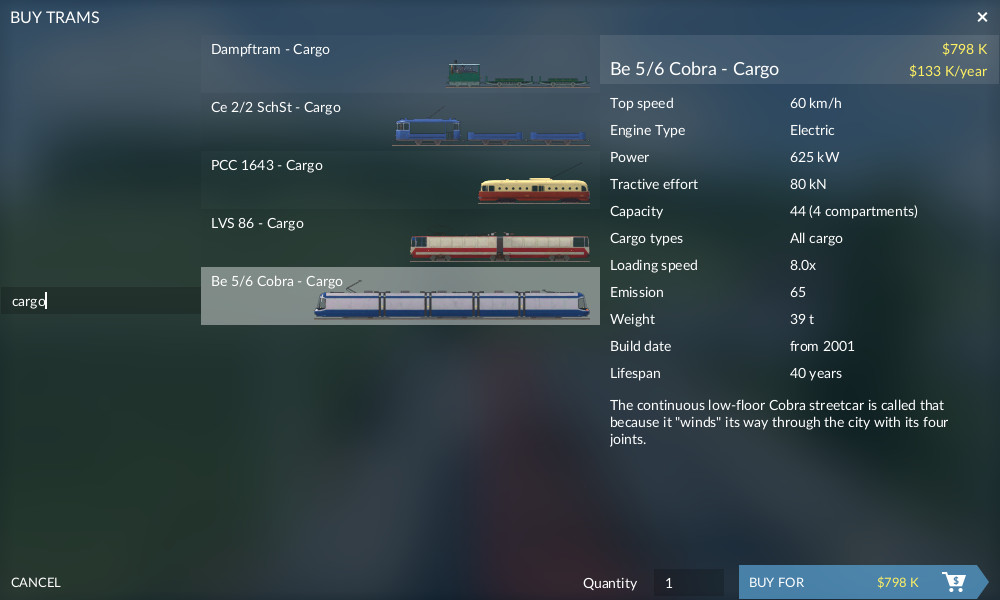 Transport Fever 2 - Cargotrams