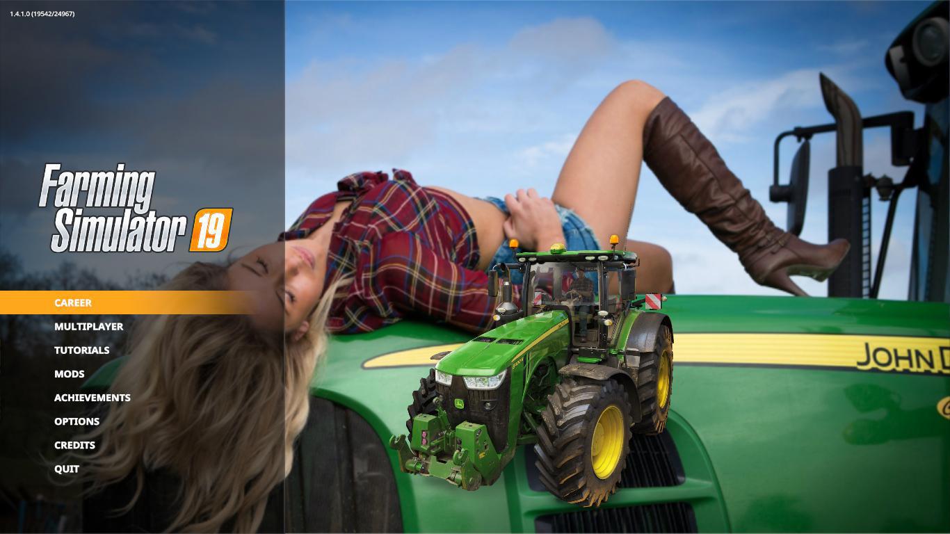 FS19 - John Deere Super Girl Edition Menu Background V1.0