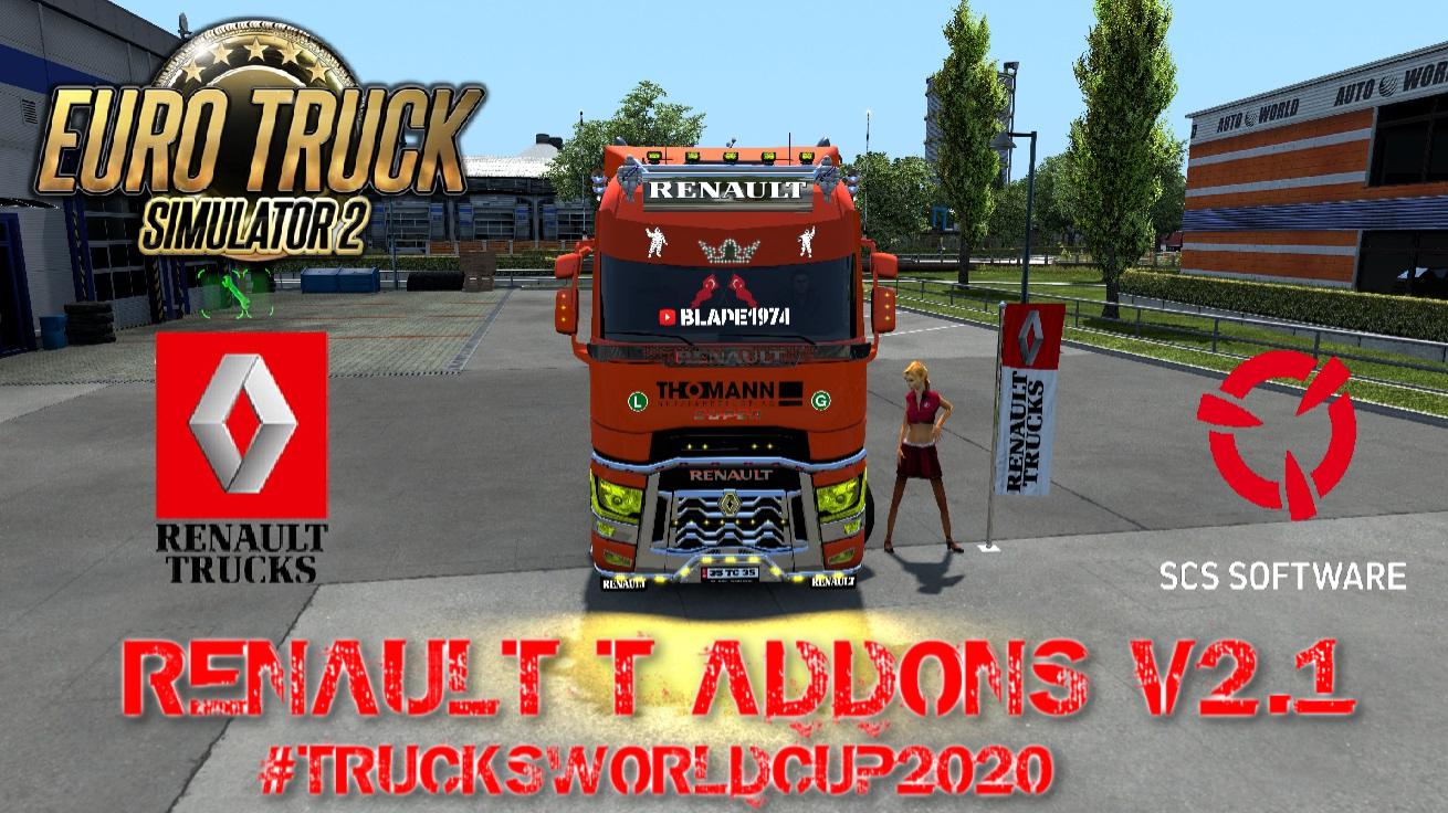 ETS2 - Renault T Addons V2.1 (1.37.x)