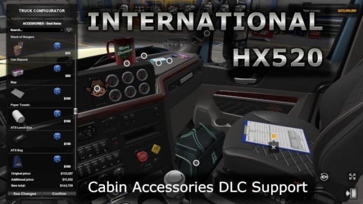 ATS - International HX520 Cabin Accessories DLC Support V1.0 (1.41.x)