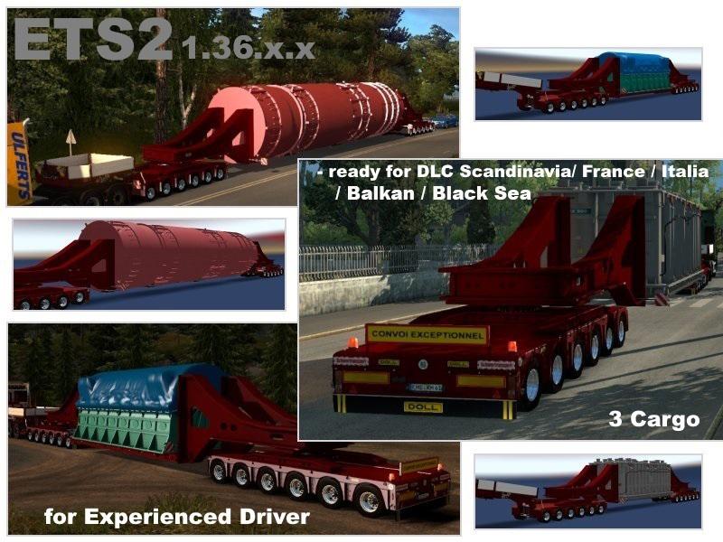 ETS2 - Doll Trailer with Vessel Bridge 6 and 6 Axles (1.36.x)