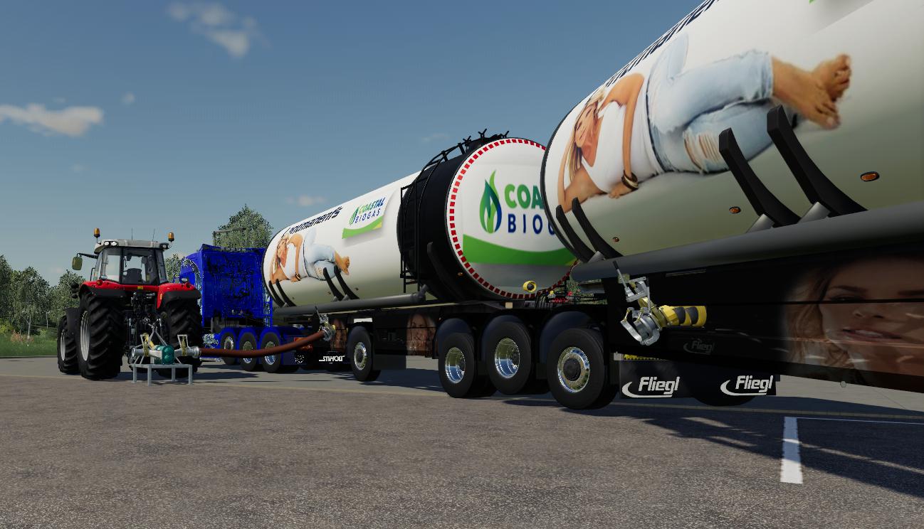 FS19 - Fliegl Semi Roadtrain Biogas Trailer V1.6