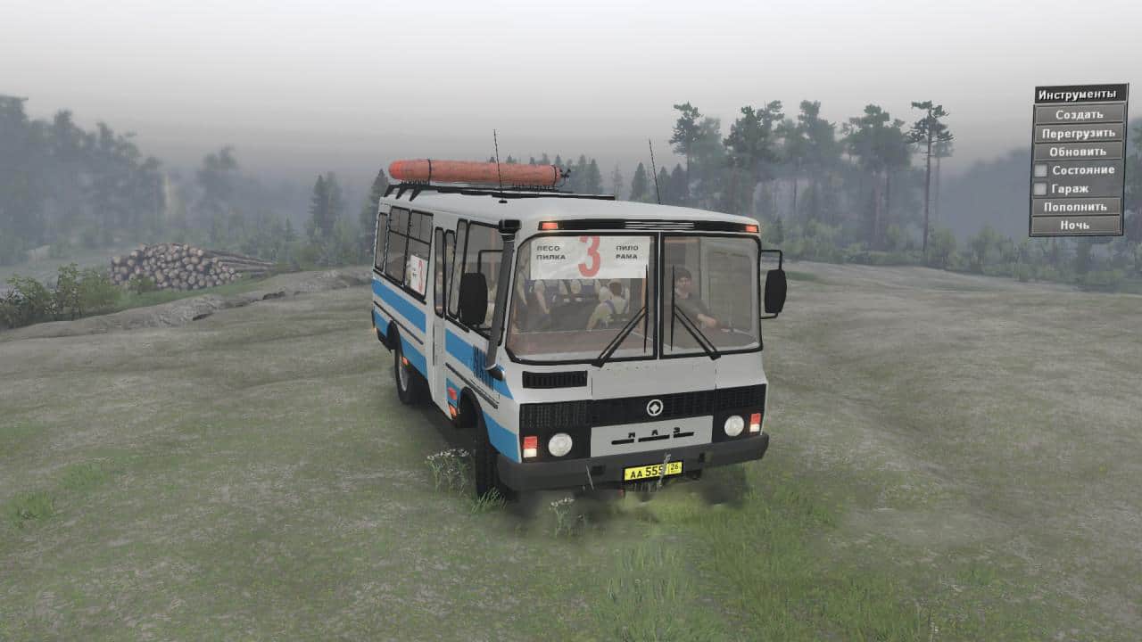 Spintires - Paz-3205 4x2 Bus V1.2