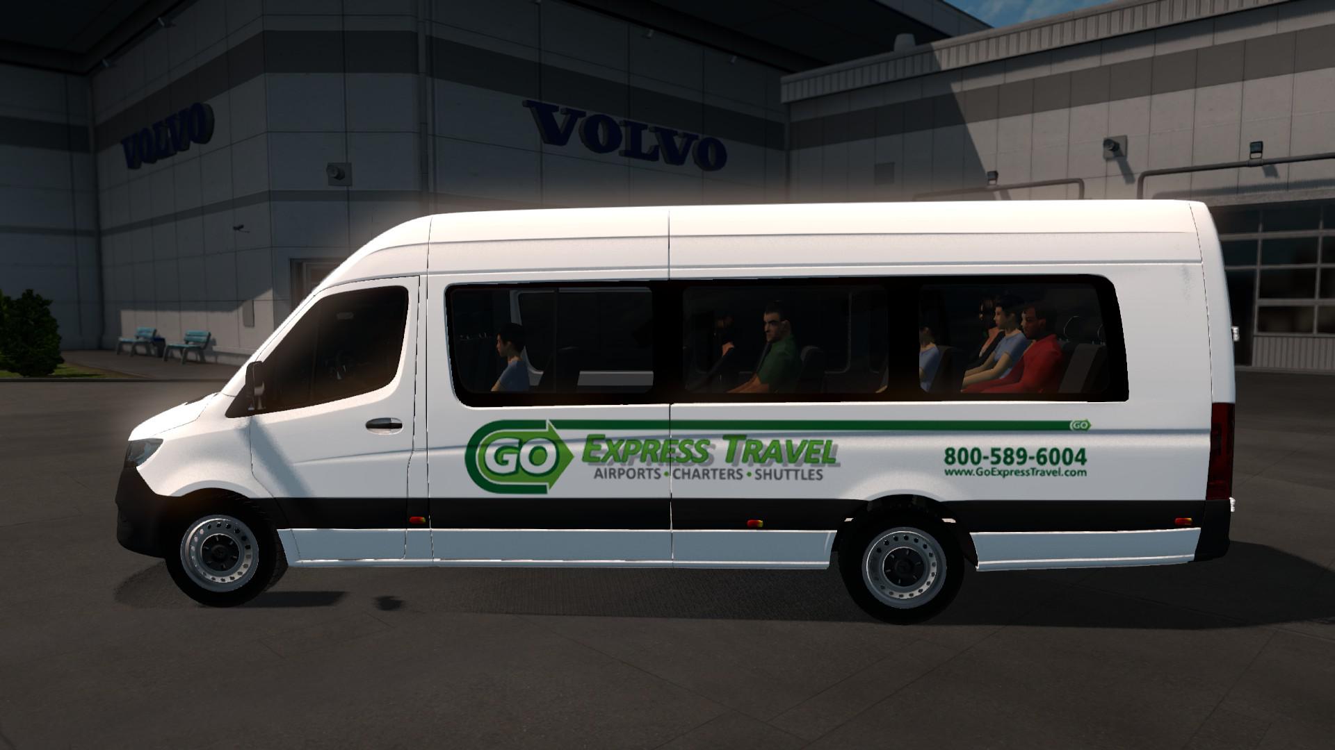 ETS2 - Go Express Travel Skin (2019 Mercedes Sprinter) V1.0 (1.36.x)