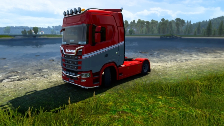 ETS2 - Scania S LavaRed Skin V1.0 (1.41.x)