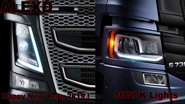 ETS2 - 8000 K Lights Scania S;R & Volvo FH 12 2012 V1.6 (1.37.x)
