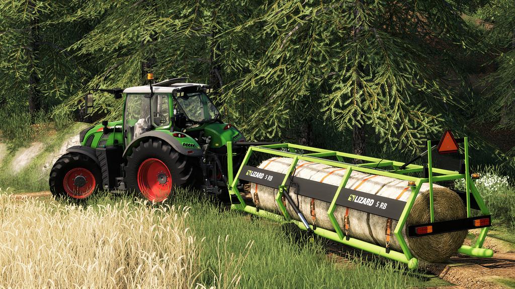 FS19 - 5 Round Bales Trailer V1.0