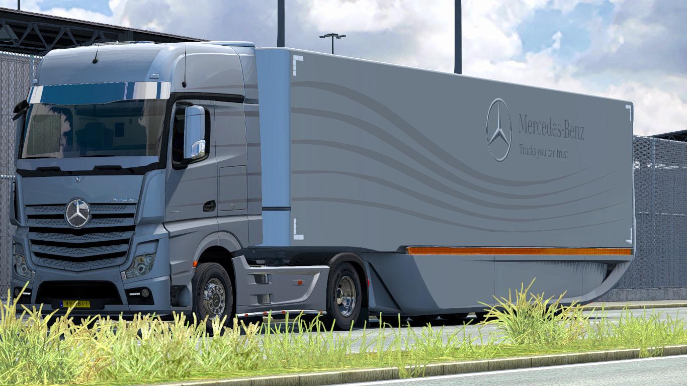 ETS2 - Mercedes-Benz AeroDynamic Trailer V1.2 (1.38.x)