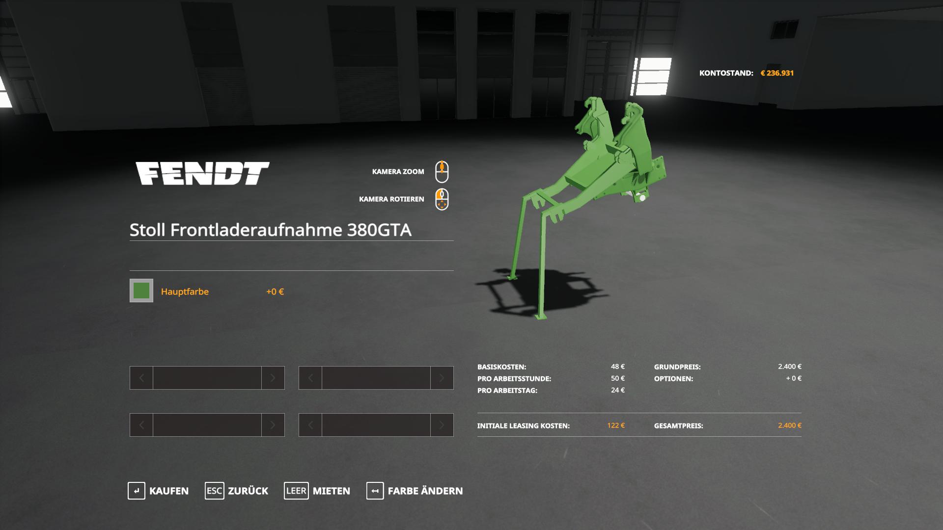 FS19 - Stoll FL Adapter for Fendt F 380 GTA V1.0