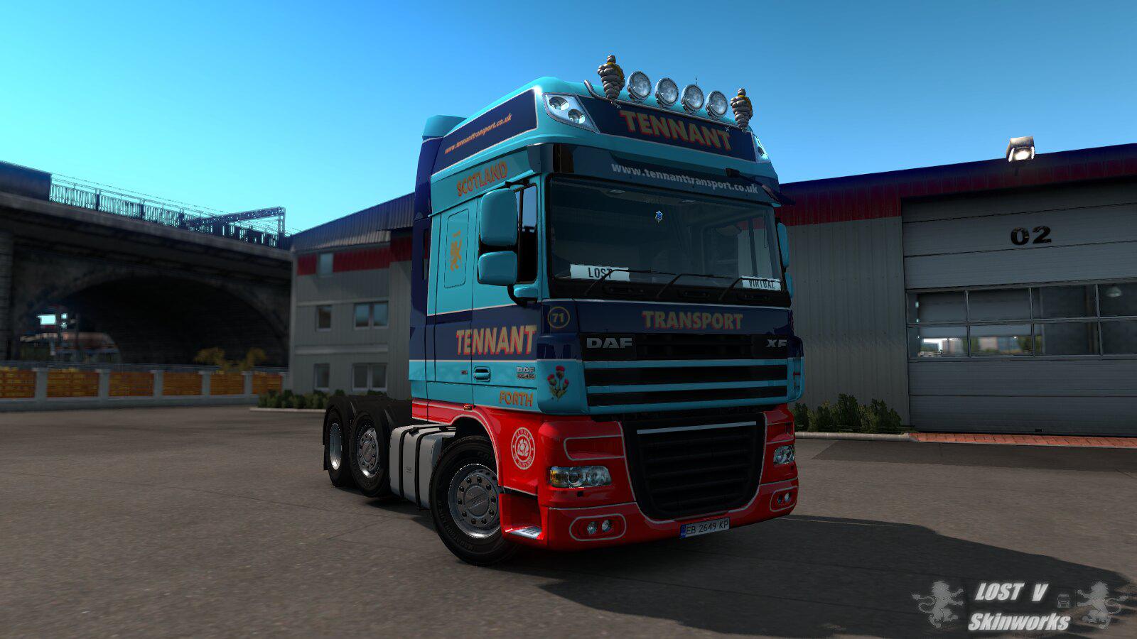ETS2 - Daf XF 105 Tennant Transport Skin V1.0 (1.36.x)