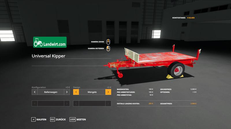 FS19 - Universal 1 Achs Kipper Trailer Pack V1.0
