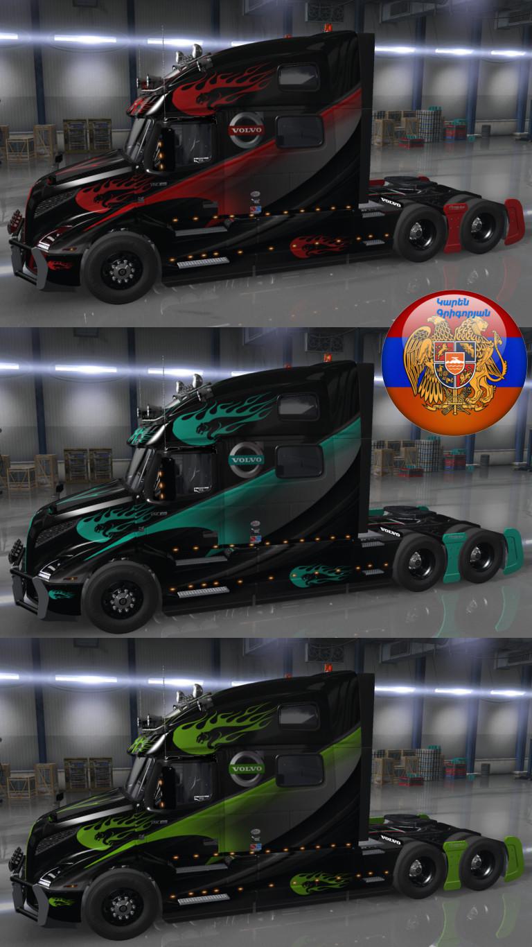 ETS2 - Volvo VNL 2018 Skin Pack Panther Carbon (1.35.x)