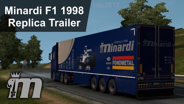 ETS2 - Minardi F1 1998 Replica Transporter Trailer V1.0 (1.39.x)