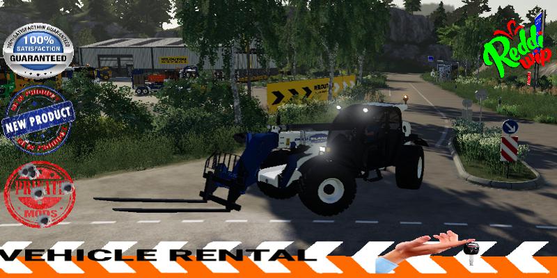 FS19 - Chariot Telescopique Bleu Blanc V1.5
