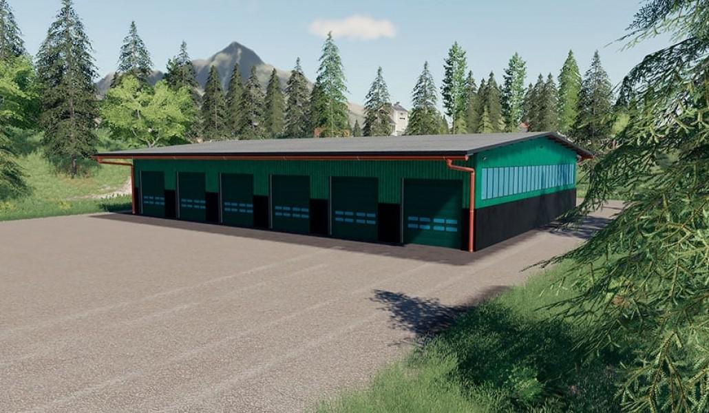 FS19 - 5 Placeable Vehicle & Drive-Through Halls V1.0.5.0