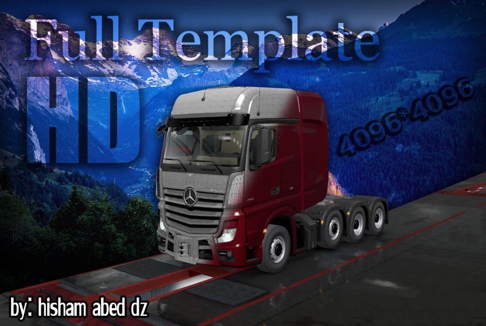 ETS2 - Mercedes Actros 2014 Template in 4K (1.36.x)