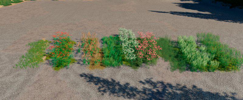 FS19 - Paint Grass or Bushes or Flowers in Game with Landscape Tool V1.0