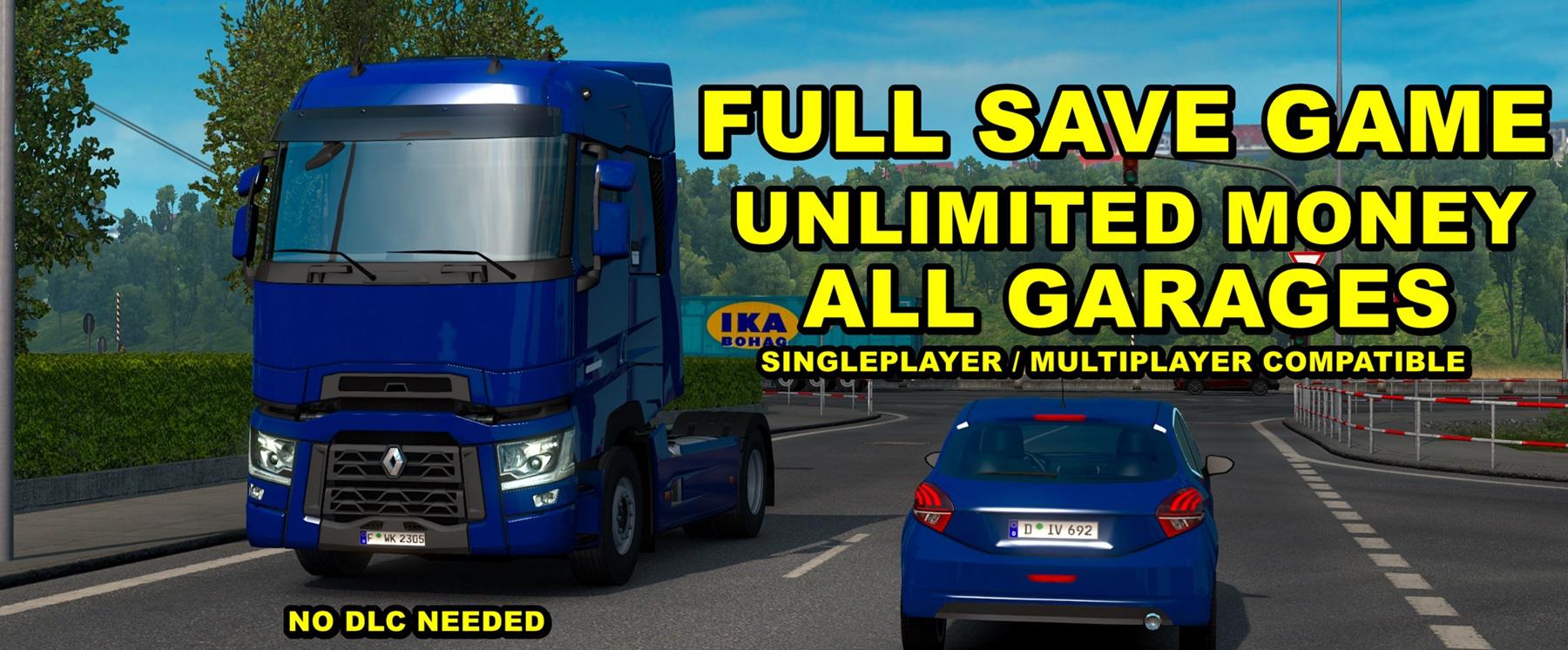 ETS2 - Unlimited Money All Garages Discovered (1.36.x) | Euro Truck