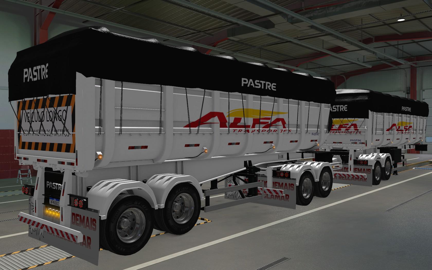 ETS2 - Rodotrem Basculante Pastre By Wpneves Alfa Transportes Skin (1.37.x)