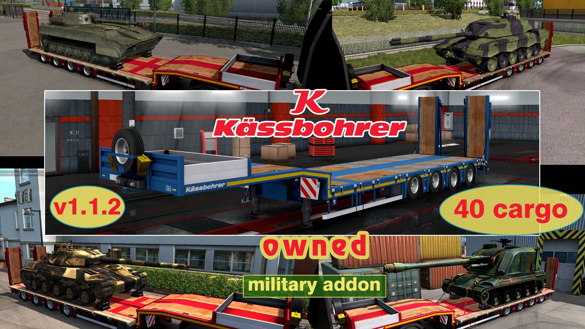 ETS2 - Military Addon for Ownable Trailer Kassbohrer LB4E V1.1.2 (1.36.x)