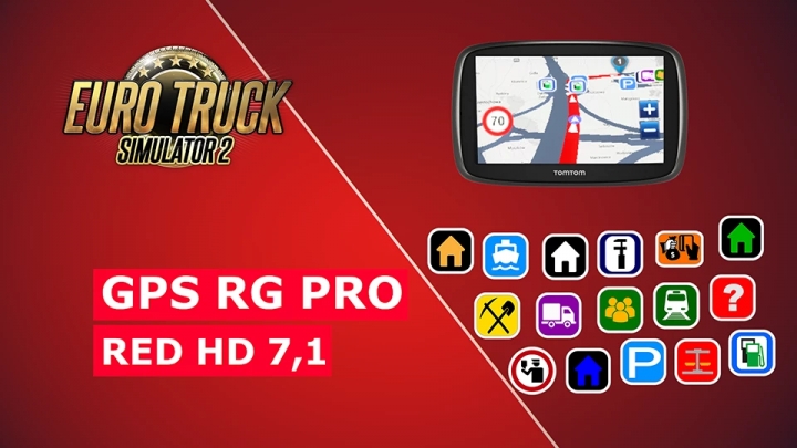 ETS2 - GPS RG Pro Red HD V7.1 (1.41.x)