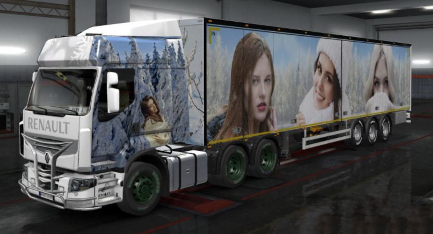 ETS2 - The Beauty of Women Combo Skin Pack (1.35.x)