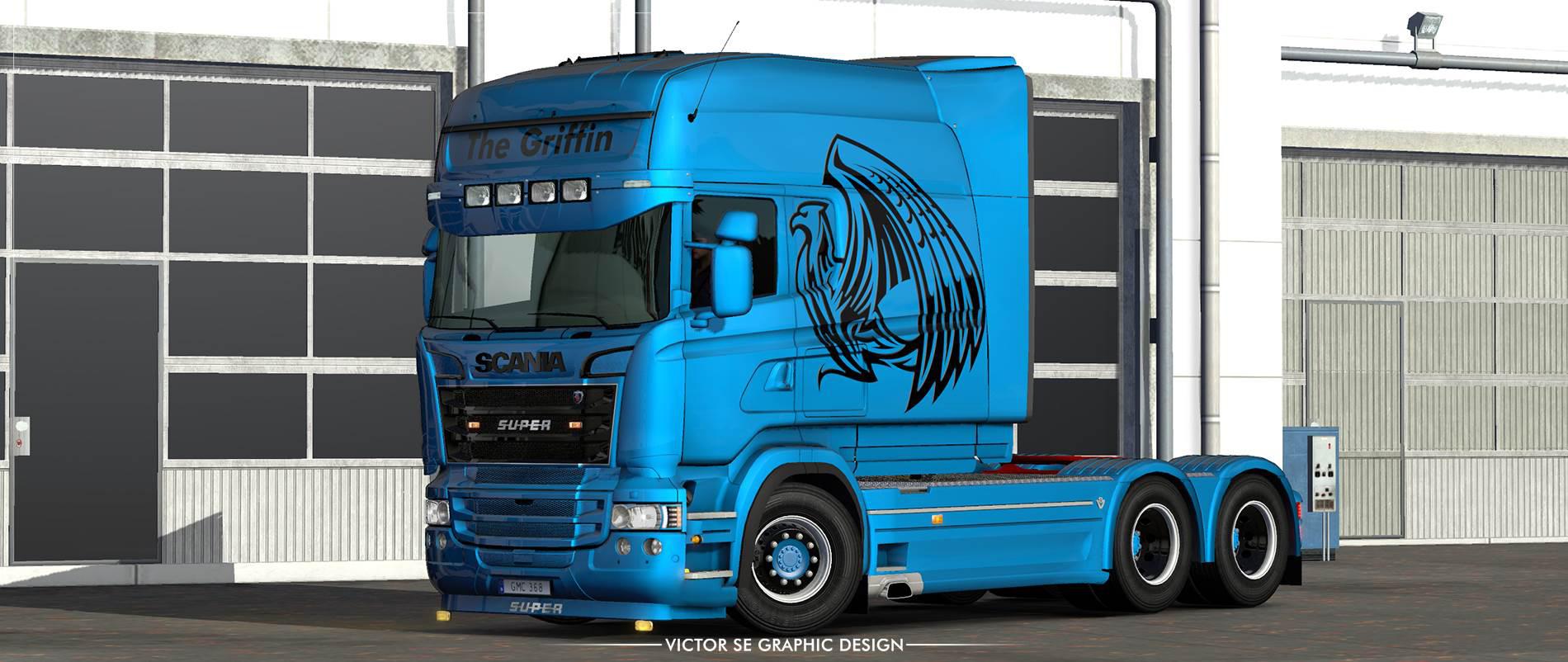 ETS2 - Scania R The Griffin RJLs Skin V1.0 (1.36.X)