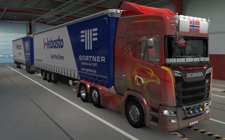 ETS2 - Big Lightbox Scania R And S 2016 Flag of Norway (1.40.x) | Euro ...