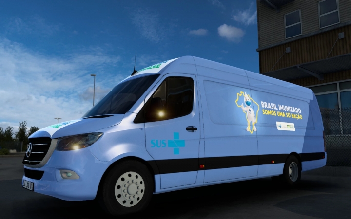 ETS2 - Mercedes-Benz Sprinter 2021 Covid-19 Skin (1.41.x)