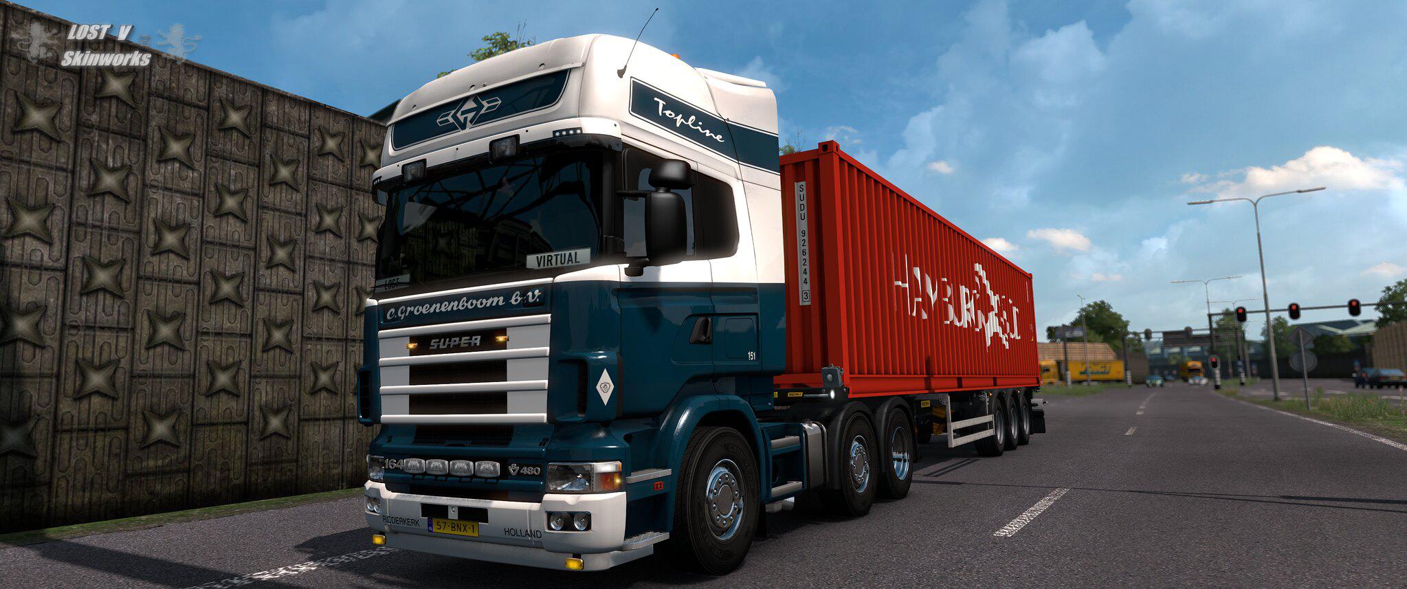 ETS2 - Scania RJL Groenenboom Transporten Skin V1 (1.37.x)