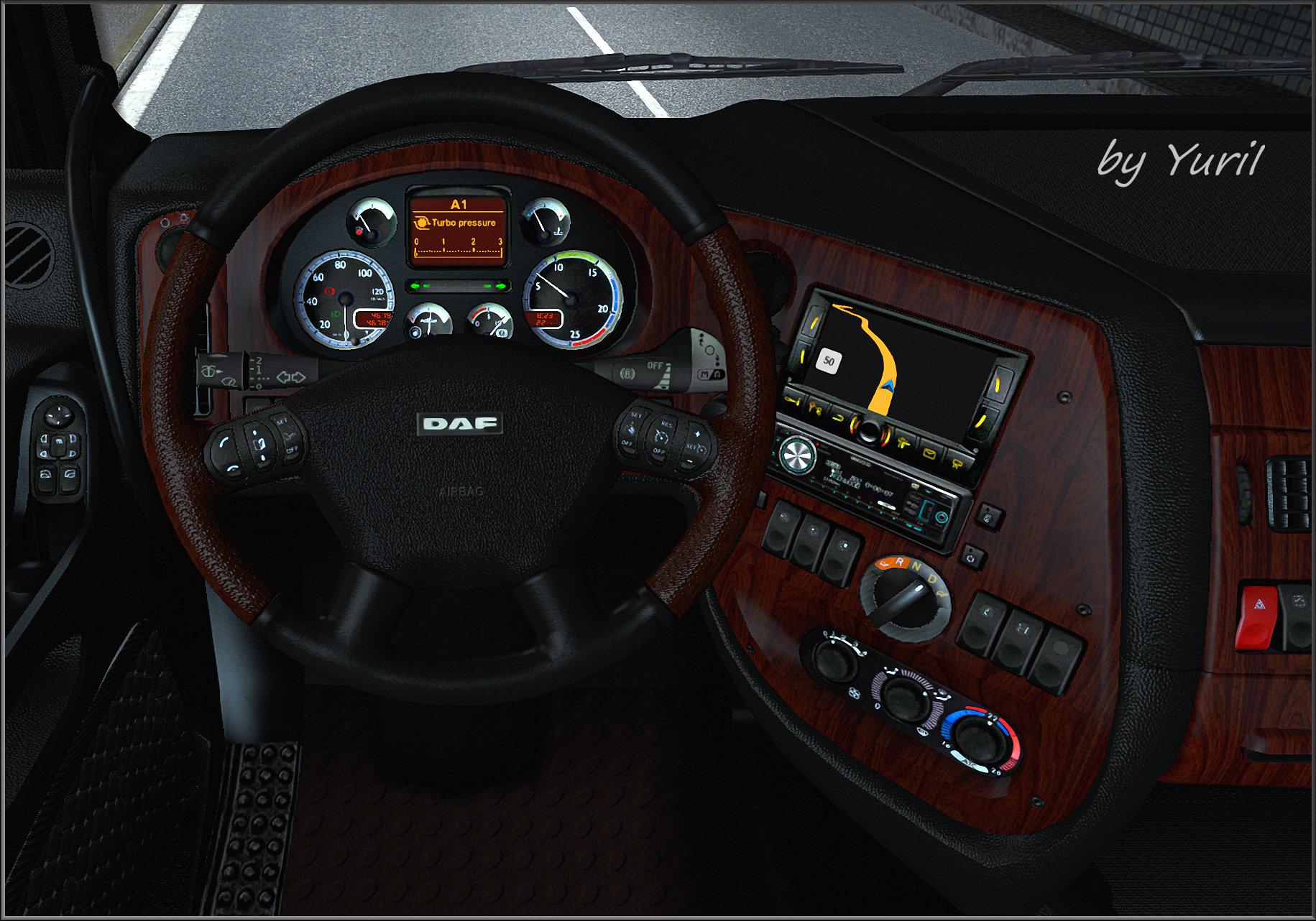 ETS2 - Daf XF 105 Dark Interior V2.1 (1.39.x)
