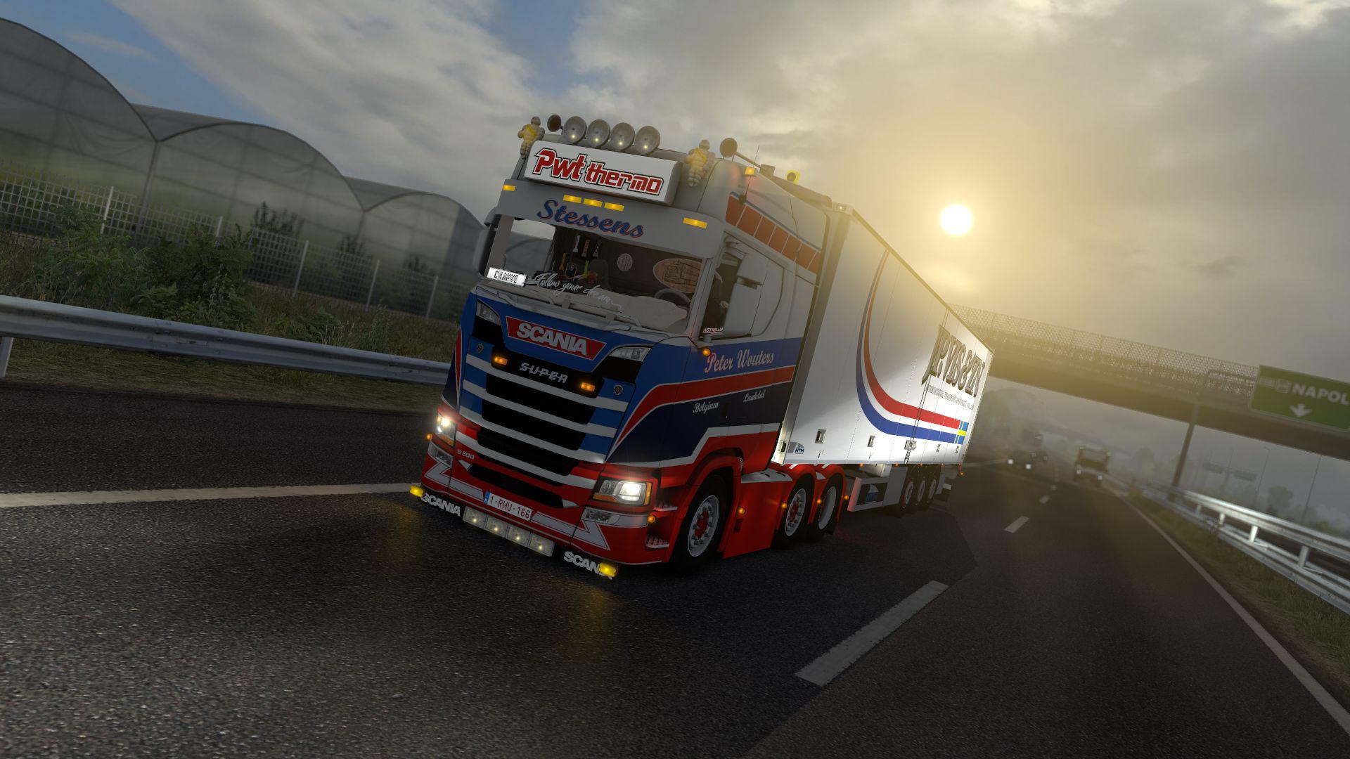 ETS2 - Scania S500 White Steering Wheel Add-on (1.36.x)