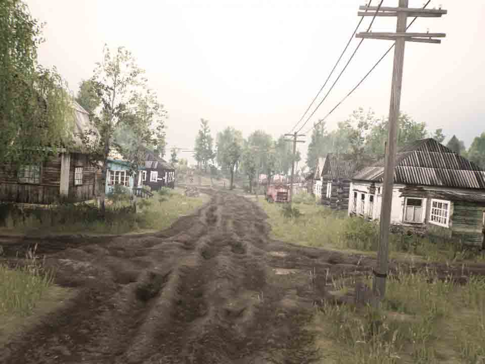 Spintires - Challenge Map "Two Shores of the Village" V3.0
