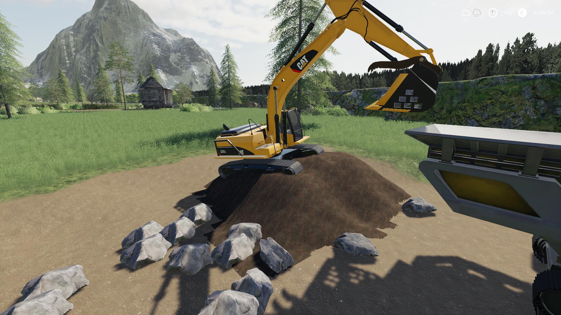 FS19 - Screen Bucker for Cat 345D-L V1.0