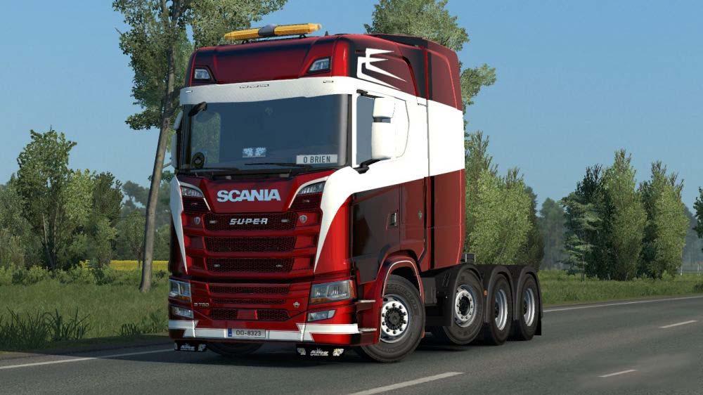 ETS2 - Scania S 8x4 Metallic Skin V1.0 (1.35.X)