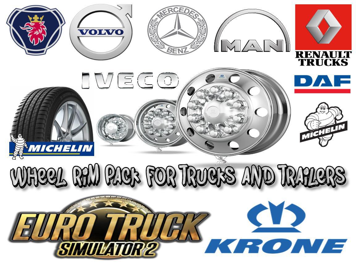 ETS2 - Wheel Rim Pack for Trucks and Trailers V2.0 (1.36.x)
