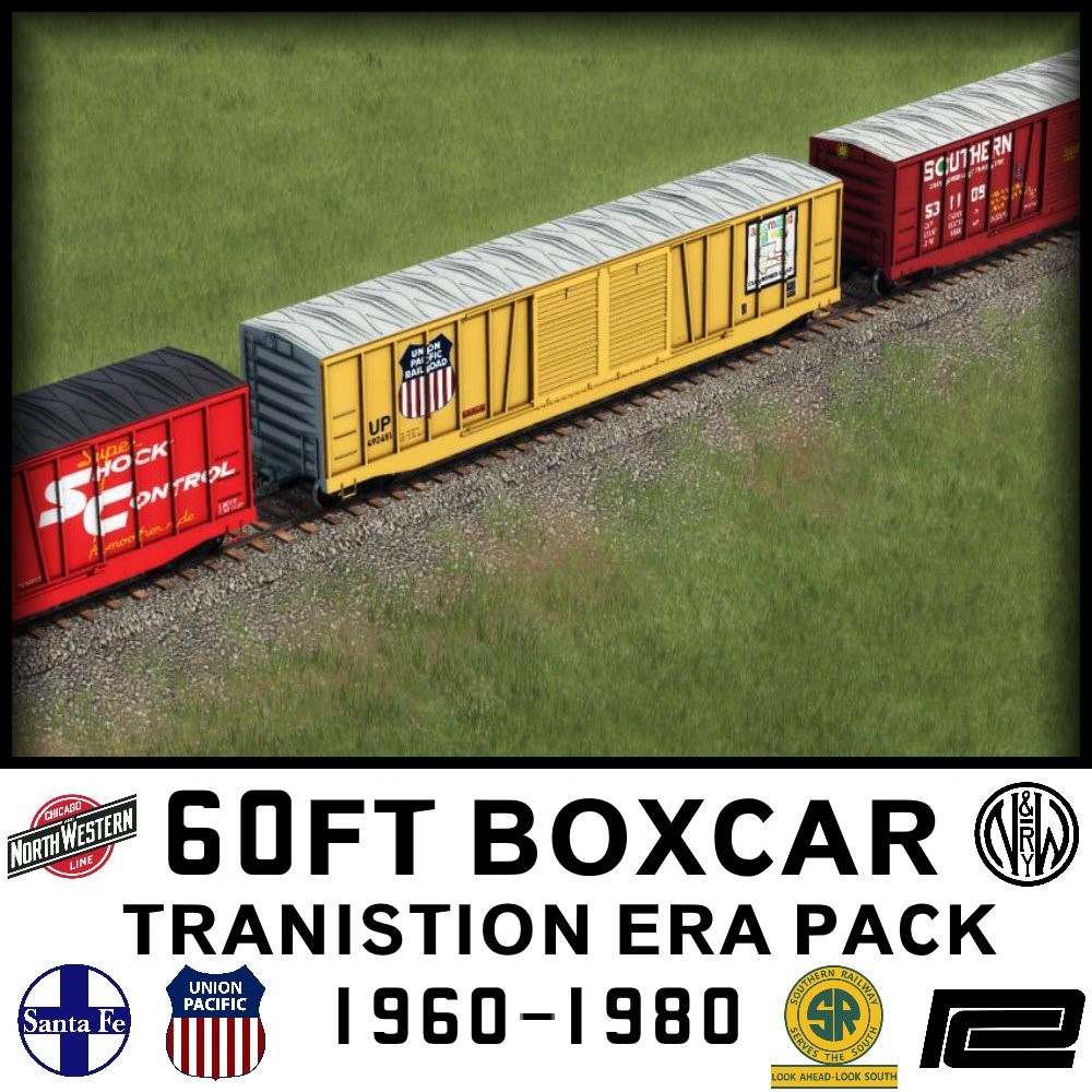 Transport Fever 2 - Generic 60FT Boxcar - Transitional Era
