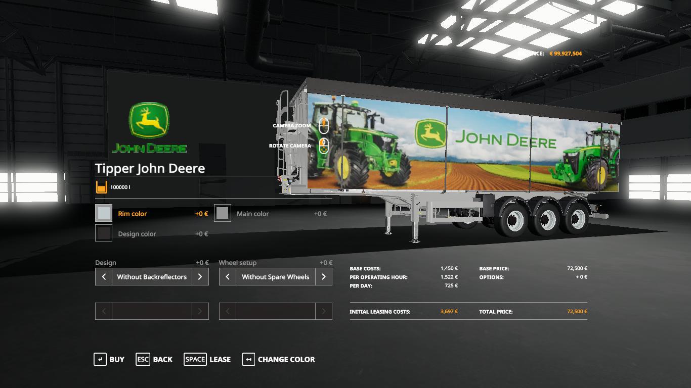 FS19 - Benalu Tipper John Deere Edition V1.0, Farming Simulator 19