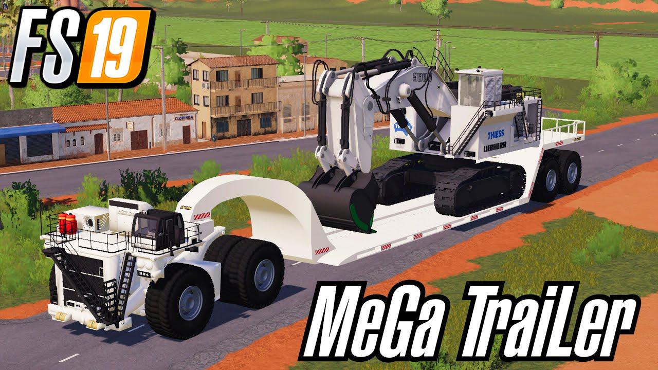 FS19 - Miners Mega Trailer Bigggest Low Loader Ever V0.8