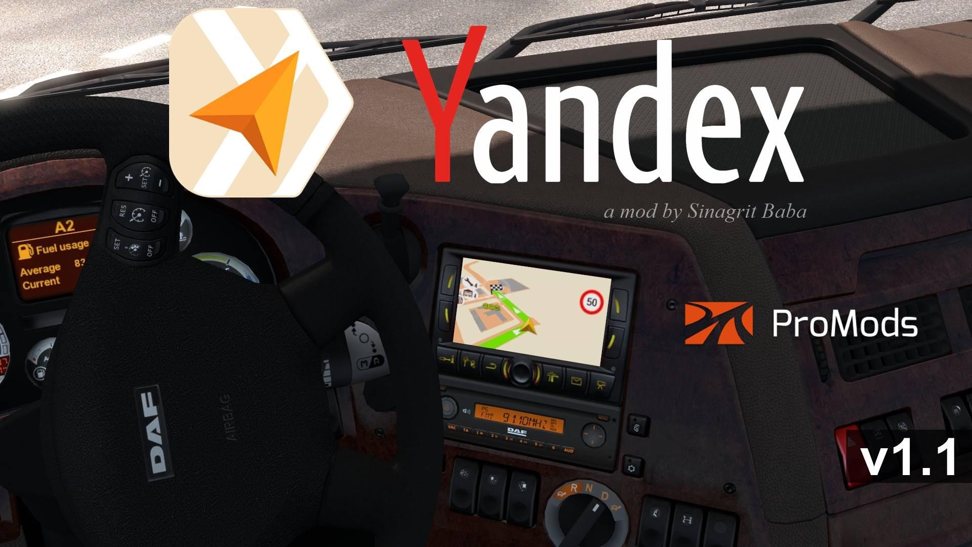 ETS2 - Yandex Navigator for Promods V1.1 (1.35.X)