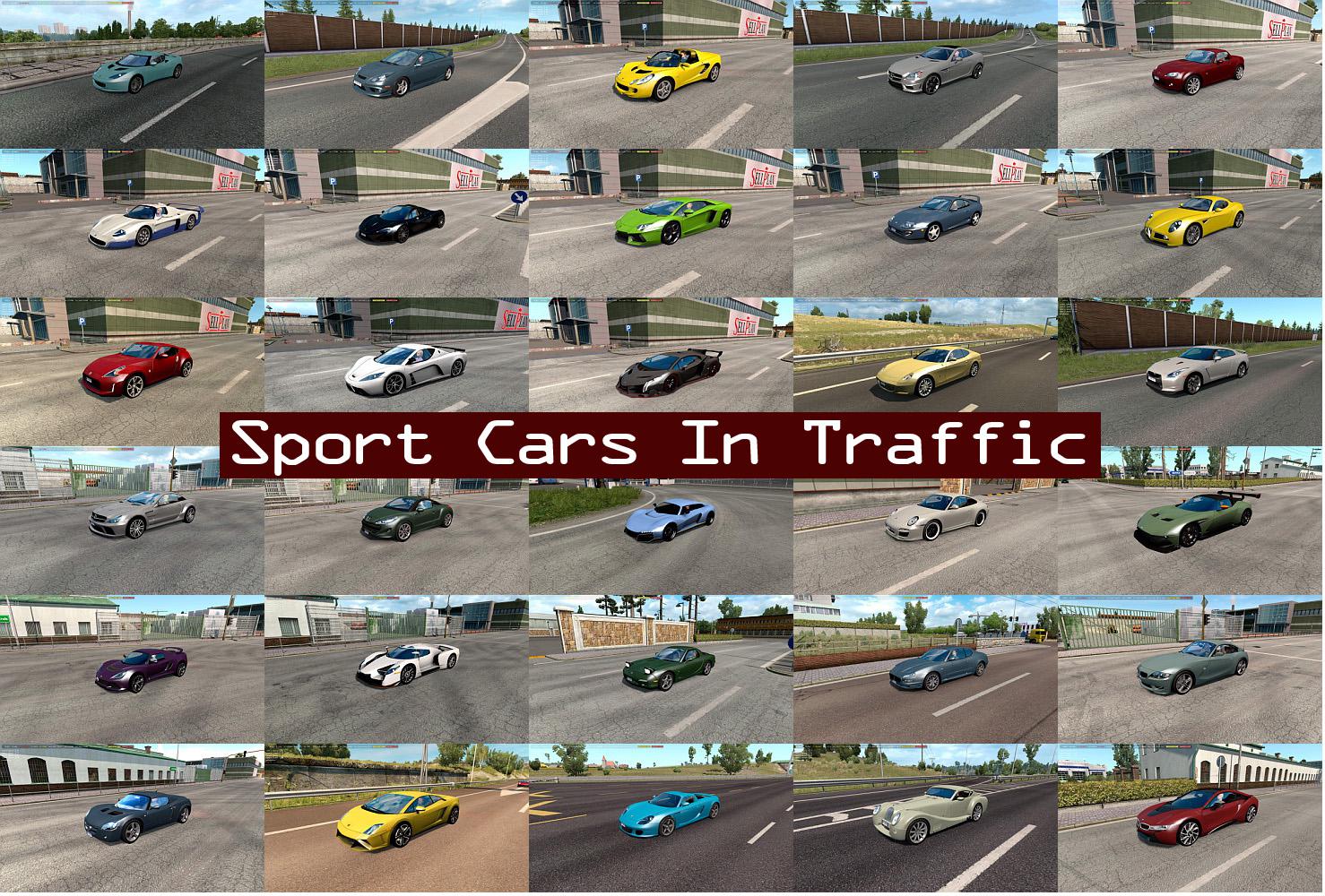 Ets2 Sport Cars Traffic Pack V5 4 1 36 X Euro Truck