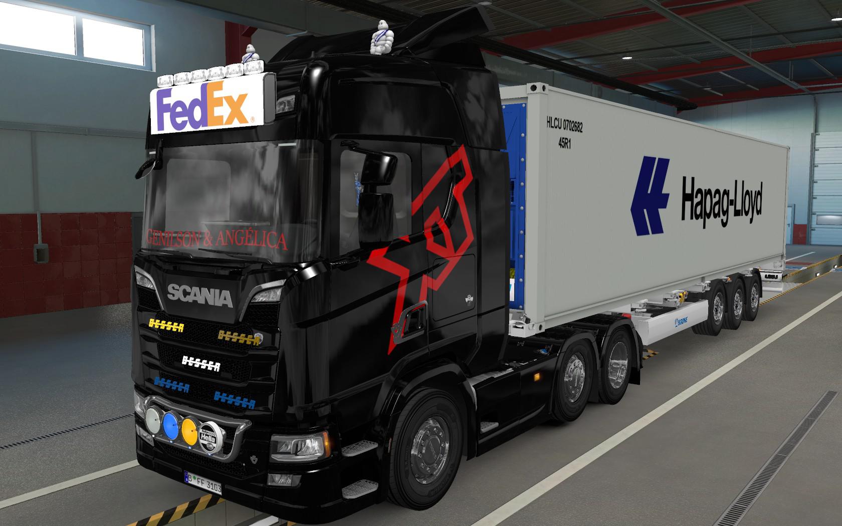 ETS2 - Big Lightbox Scania R And S 2016 Fedex (1.39.x)