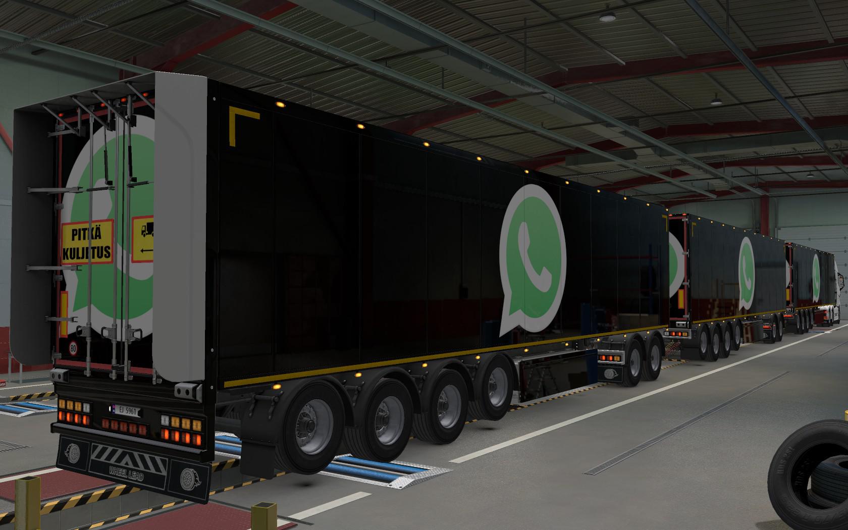 ETS2 - Owned Trailers SCS Whatsapp Black Skin (1.40.x)