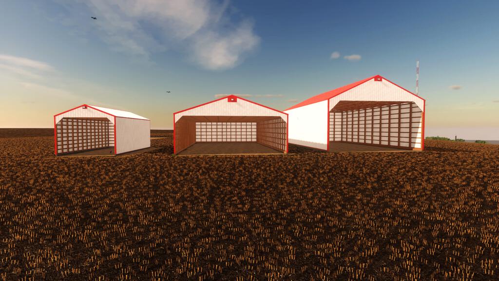 FS19 - Placeable Hay Shed Pack V1.0