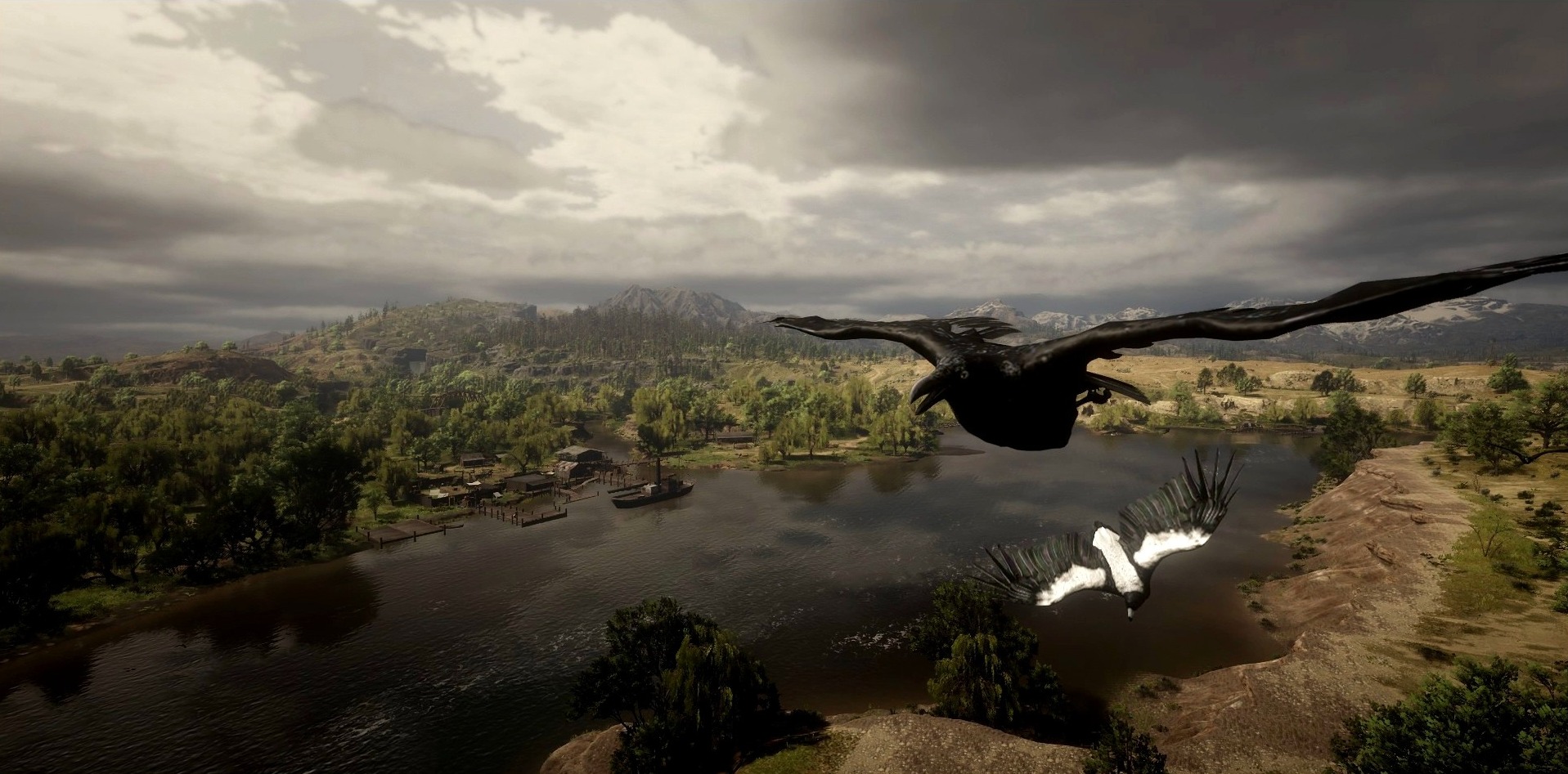RDR2 - Australian Magpie and Raven