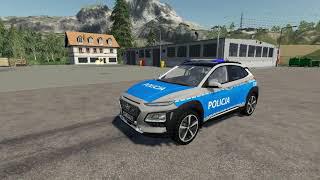 FS19 - Hyundai Kona Radiowoz Police V2.0
