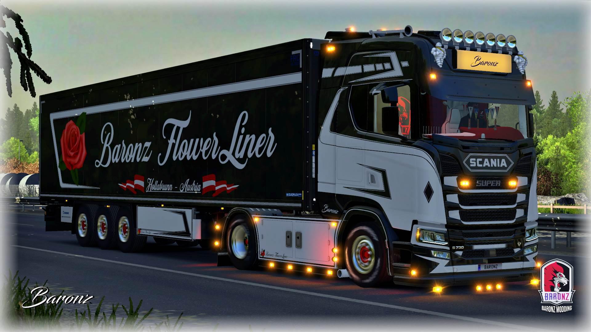 ETS2 - Baronz FlowerLiner Skin Pack V1.1 (1.36.x)