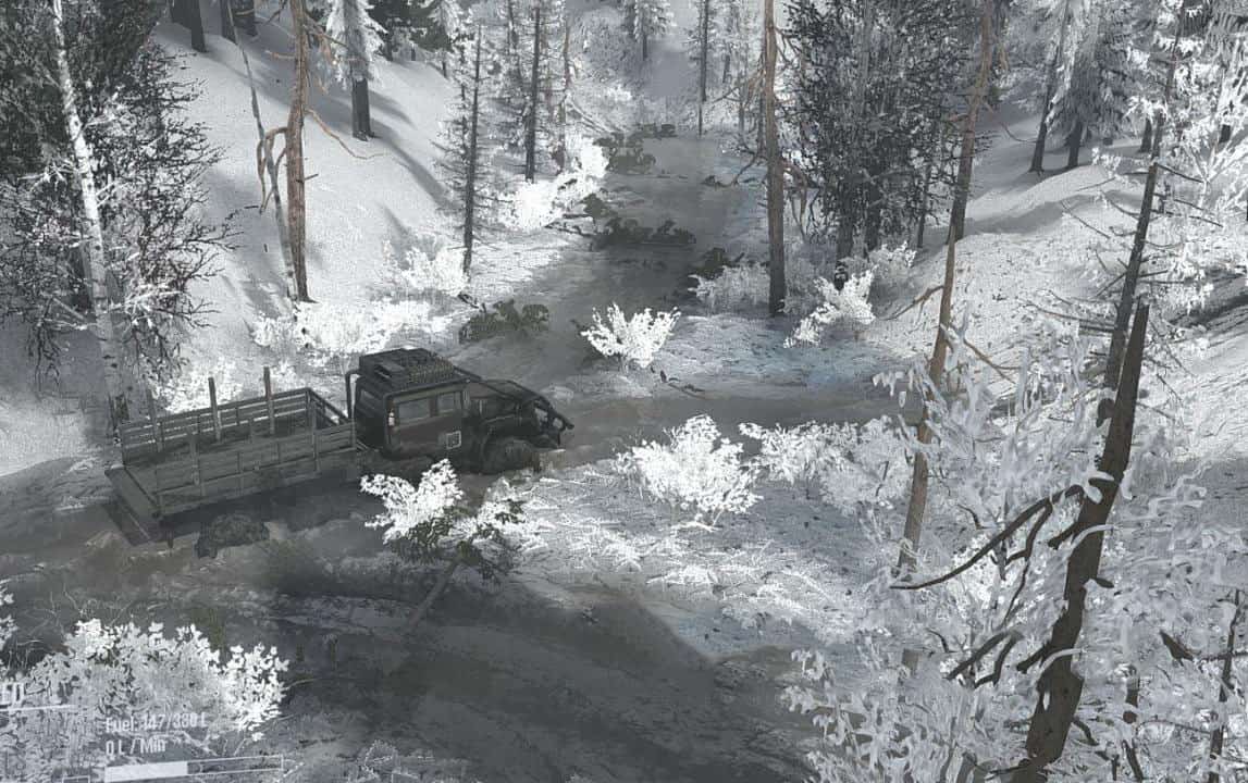 Spintires:Mudrunner - Dark Forest Snow Map V1.0